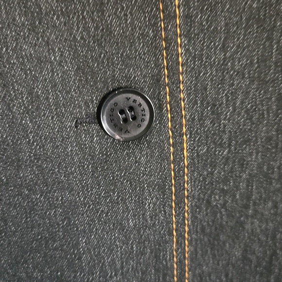 Elegant Dark Gray Coat with Brown Stitching - Picture 4 of 9